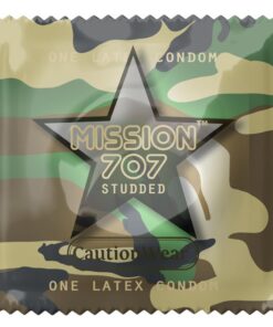 Caution Wear Mission 707 Bulk Studded Condoms | Wholesale condoms online | Yabai Distribution LLC