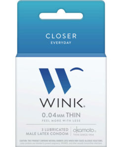 Wink Closer Condoms Wholesale 3 Count Box