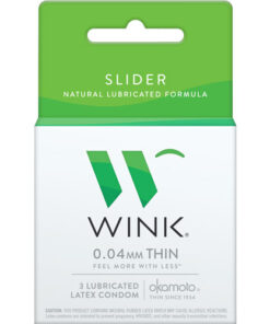 Wink Slider Condoms Wholesale 3 Count Box